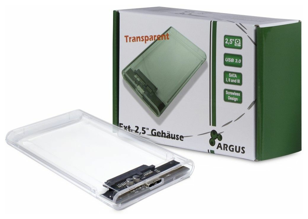 Inter-Tech GD-25000 HDD-Gehäuse Transparent 2.5" 88884092