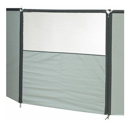 Isabella Flex Grey Windschutz Erweiterung mit Fenster