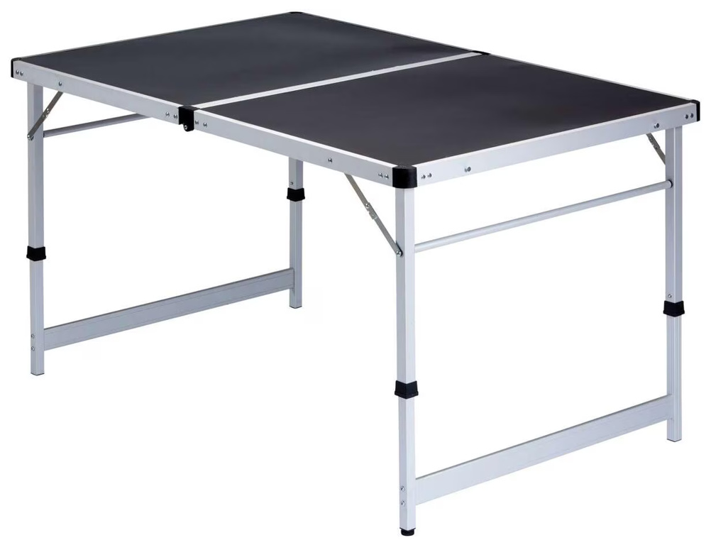 Isabella Klapptisch 120 x 70 x 60 cm, silber/schwarz