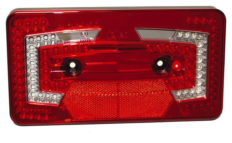 LED-Multifunktionsleuchte, 9-32V, links rot IP67, Standardrückstrahler