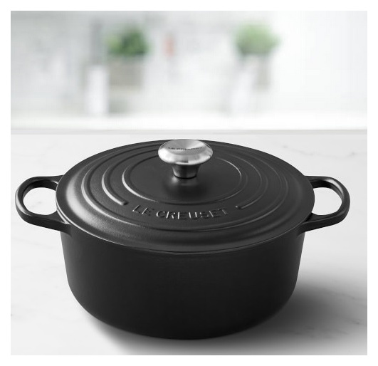 Le Creuset Signature Bräter rund 30 cm schwarz, Emaille dunkel 24147261131