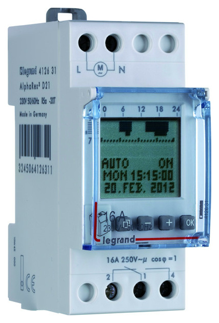 412641 Wochenschaltuhr 2 Kanal 230V AC