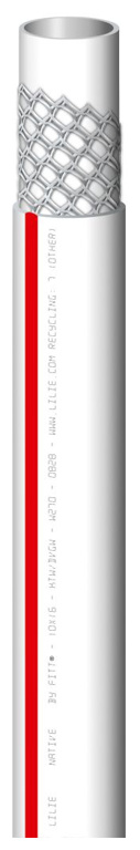 Lilie Warmwasser-Trinkschlauch, 10 mm, rot, 18 mm