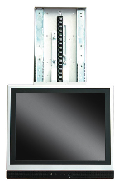 TV-Halter, nach unten ausfahrbar, silber