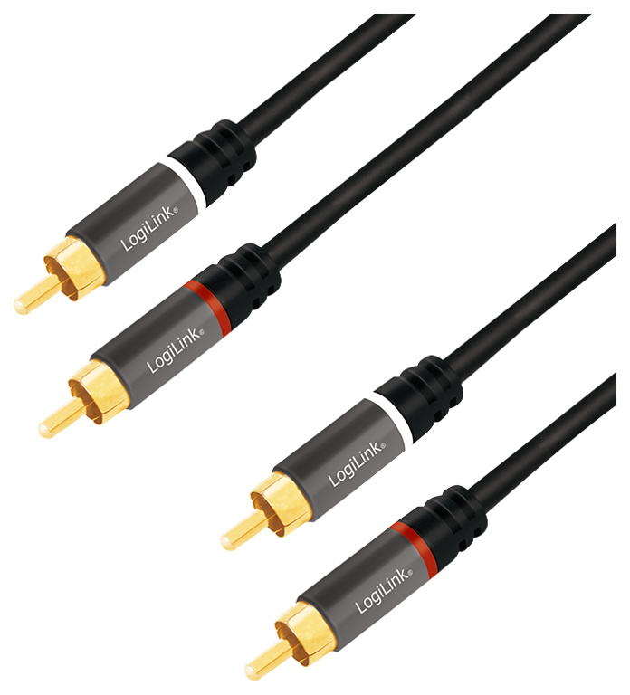 LogiLink CA1207 Audio-Kabel 5 m 2 x RCA Schwarz