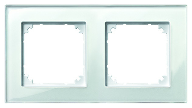 489219 Echtglasrahm.2fach Brillantweiß
