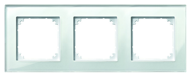 489319 Echtglasrahm.3fach Brillantweiß