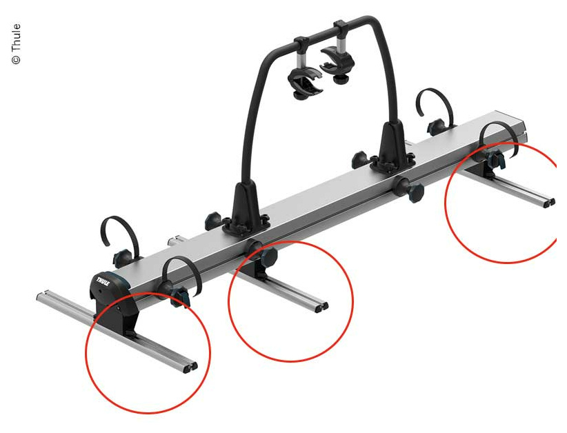 Montageschienen-Satz 140 cm  für Fahrradträger Thule VeloSlide
