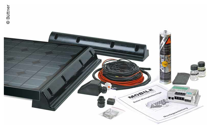 Solar Anlage Wohnwagen, Komplettanlagen aus der MT-Serie "Black Line", 530 mm, 1