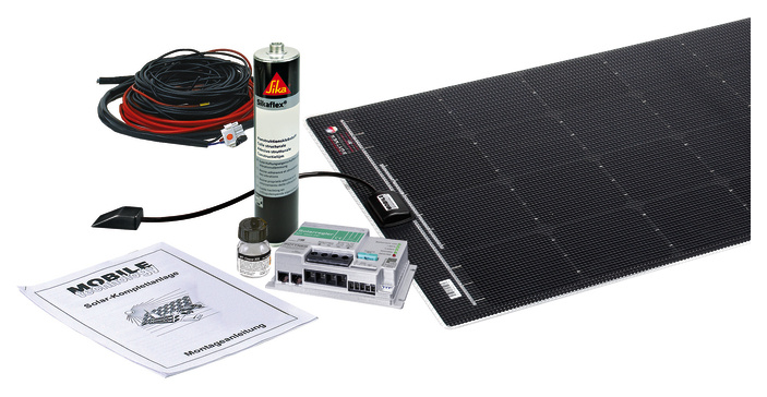 Solar-Komplettanlage Set MT Flat light, 1120 mm, 120 W, 540 mm