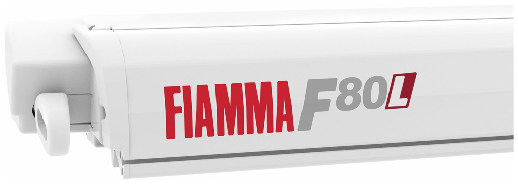 Fiamma F80L 500 Dachmarkise, Auszug 2,5 m, Polarweiß, Tuch Royal Grey
