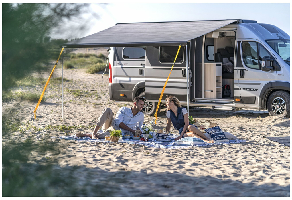 Fiamma F80s 370 Ducato Markisenpaket, Auszug 2,5 m, Schwarz, Royal Grey