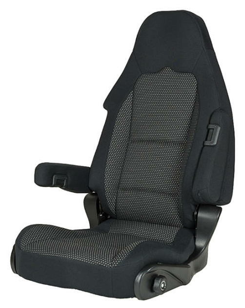 Pilotensitz S 10.1, Bezug Ara schwarz/grau f. Beifahrerseite