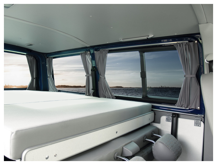 Vorhänge, blickdicht , VW T5/T6, Grey/Black (UK)