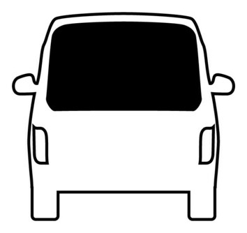 Carbest Starres Heckfenster für VW T5/T6, VW T5, 575 mm, 2004-2016, 1445 mm