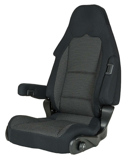 Pilotensitz S 10.1, Bezug Ara schwarz/grau f. Fahrerseite