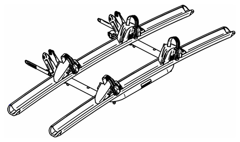 Schienenbügel inkl. Schienen Thule Lift V16
