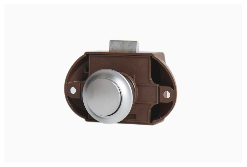 Push Lock Schloss - Chrom matt - Komplettset - 50 Stück