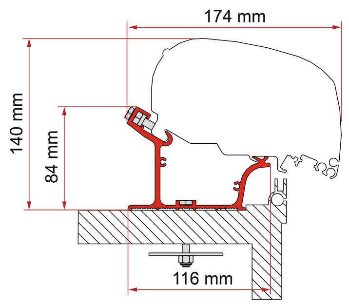 Fiamma Adapter Adria Caravan ab Bj. 2015, 550 cm