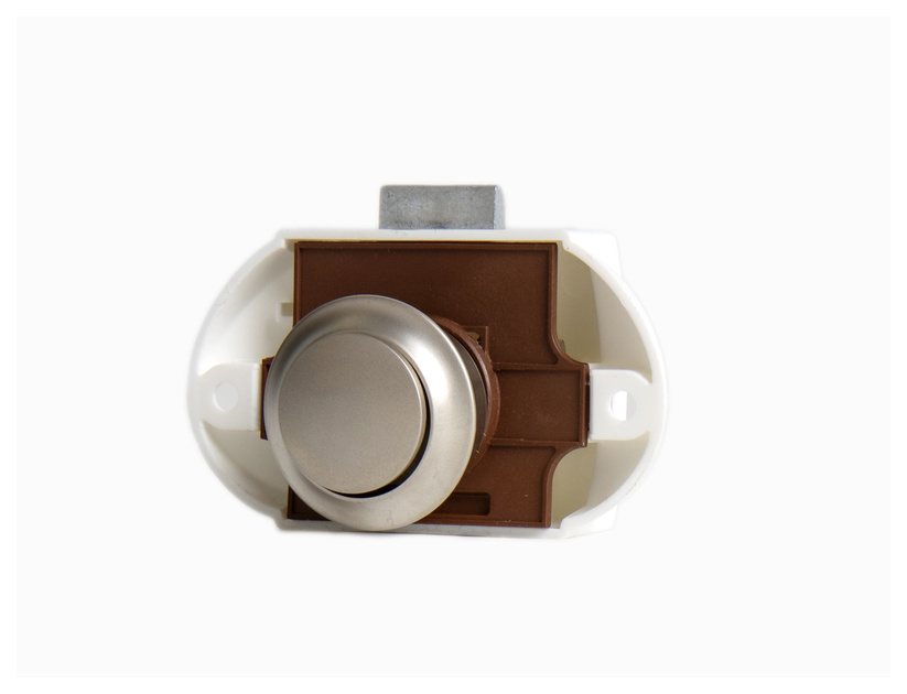 Nickel matt Push Lock Schloss-Komplettset - 1 Karton 50 Stück