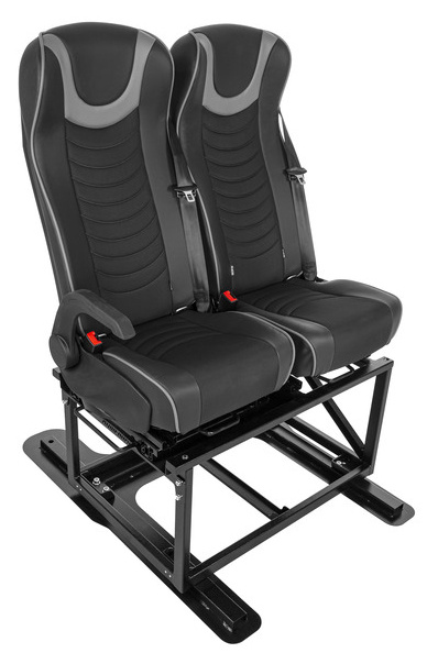 Doppelsitzbank mit Isofix für Fahrzeuge ohne doppelten Boden