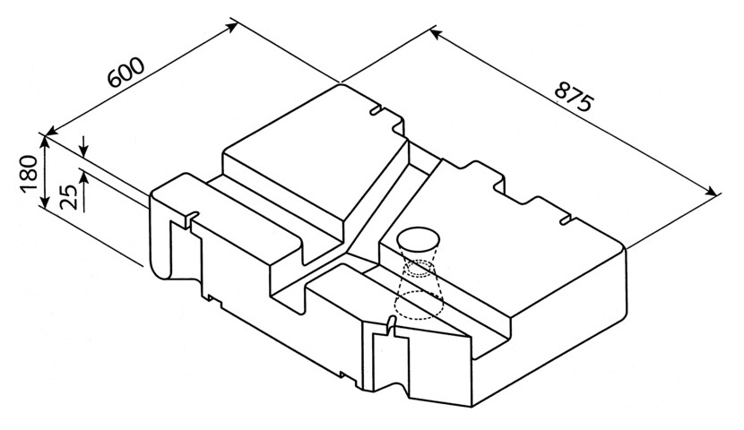 Frisch- und Abwassertank VW T4 ab Baujahr 07/1990 - 75 l - EV 1603