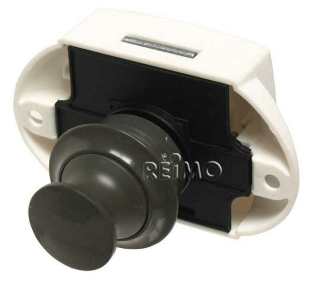 Push-Lock Möbelschloß-Komplettset - Grau - 50er Pack
