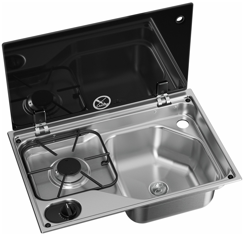 Dometic Kocher-Spülenkombination CVC 1525G, 1-flammig, Becken rechts