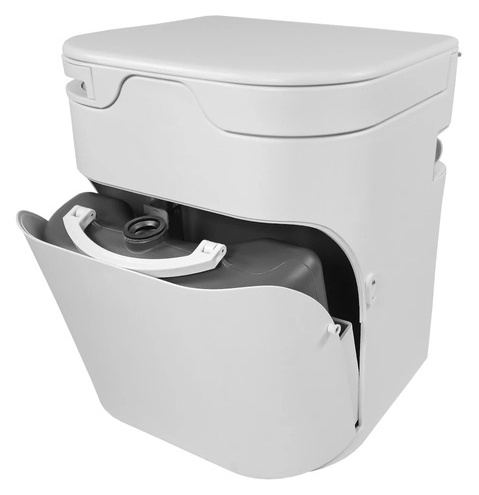 Kompakte Komposttoilette mit elektrischem Rührwerk - Weiß - Version 4