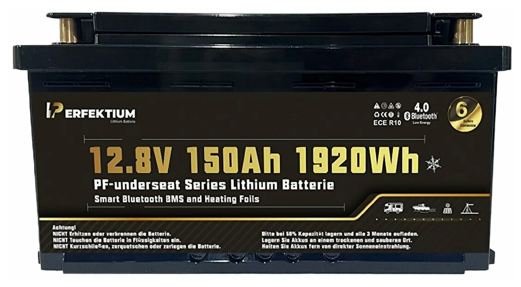 Lithium Batterie PF-Underseat-12 mit Heizung, 150 Ah