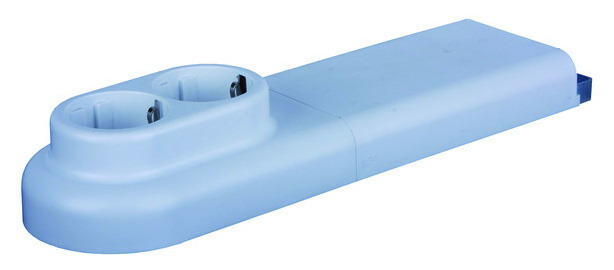 PFLSD Fußleistensteckdose 2-fach weiß