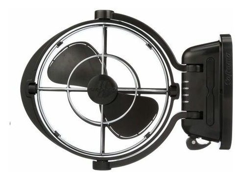 Ventilator Sirocco II 12 / 24 V - Schwarz