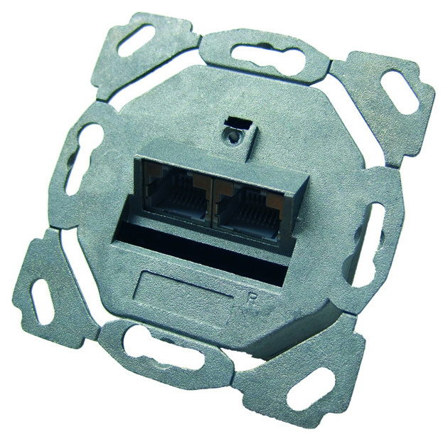 PDD6A 2xRJ45 Designdose CAT 6A hz o.Abd.