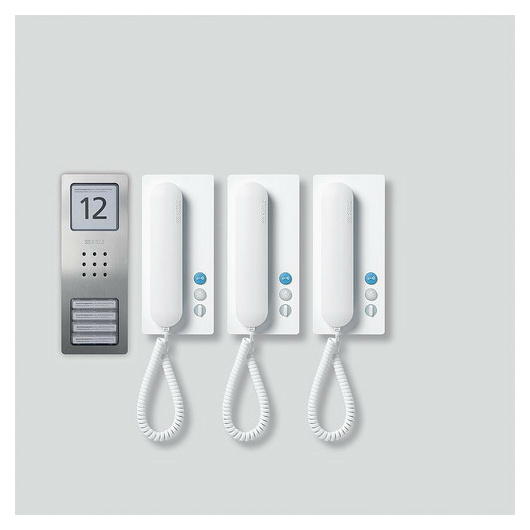 Set CA 812-3 E/W Audio-Set Compact Edelstahl / Weiss