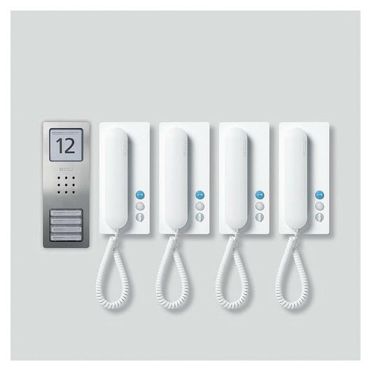 SET CA 812-4 E/W Audio-Set Compact Edelstahl/Weiss