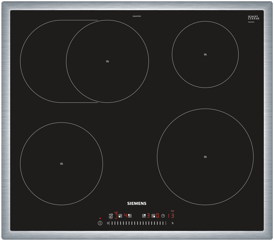 Elektro-Kochfeld EH645FFB1E, 4 Kochzonen, 60cm breit