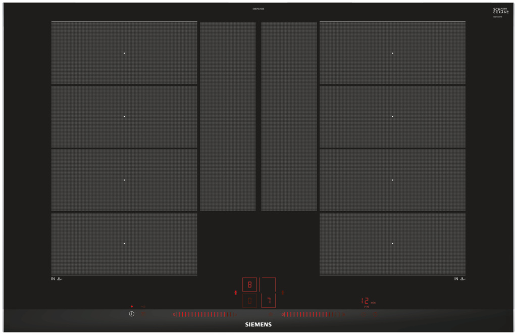 Flex-Induktions-Kochfeld EX875LYE3E, 4 Kochzonen, 80cm breit