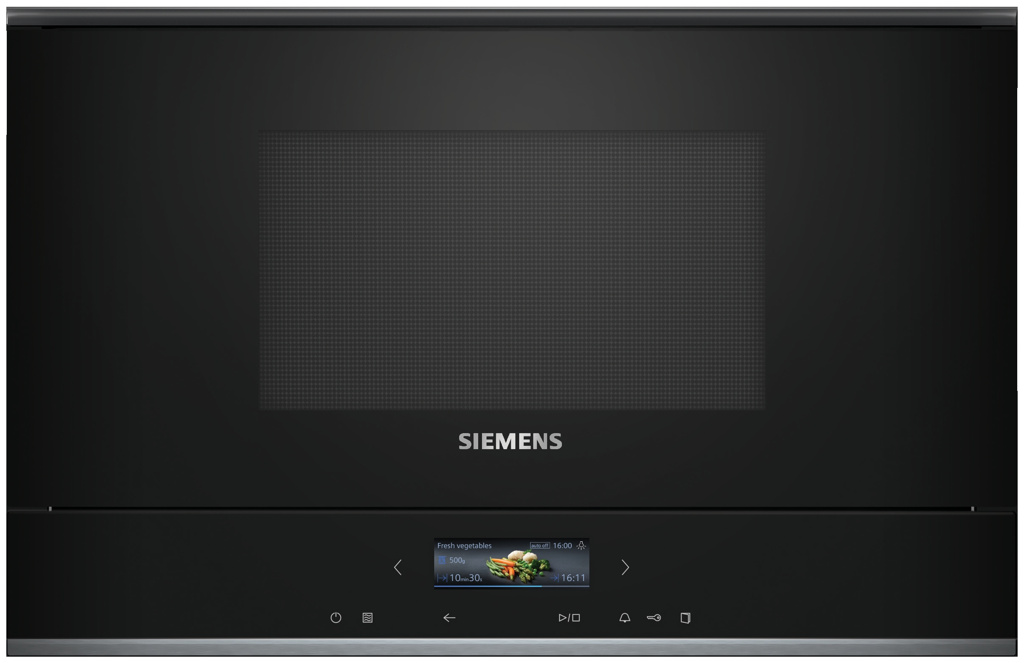 Siemens BF722L1B1 iQ700 Einbau-Mikrowelle mit TFT-Touchdisplay, Schwarz