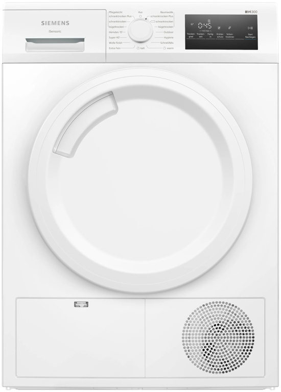 Siemens iQ300 Kondensationstrockner WT43N203, 8 kg, softDry-Trommel