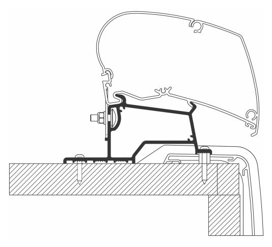 Thule Adapter Rapido Serie Compact für TO Serie 6 und 9, 4 m