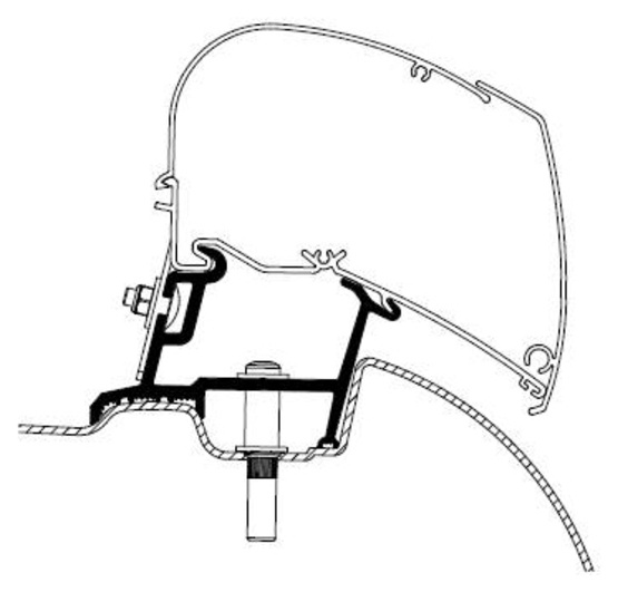 Thule Adapter für Sprinter ab 2007 / Crafter 2006-2017 mit Serienhochdach