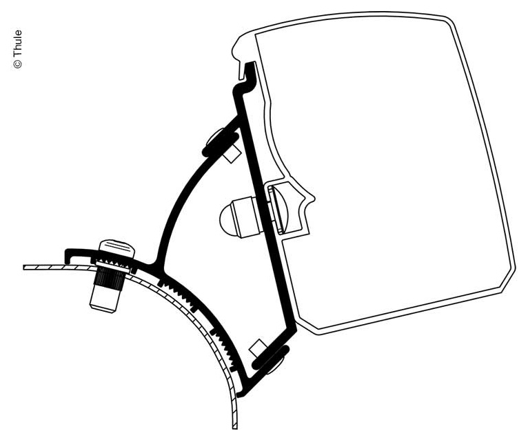 Thule Markise 3200, Adapter VW T5/T6 Minivan Fixed RHD