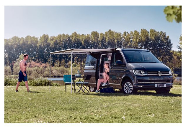 Thule Omnistor 5102 für VW T5/T6, Länge 2,6 m, hellgrau, Tuch Mystic Grau