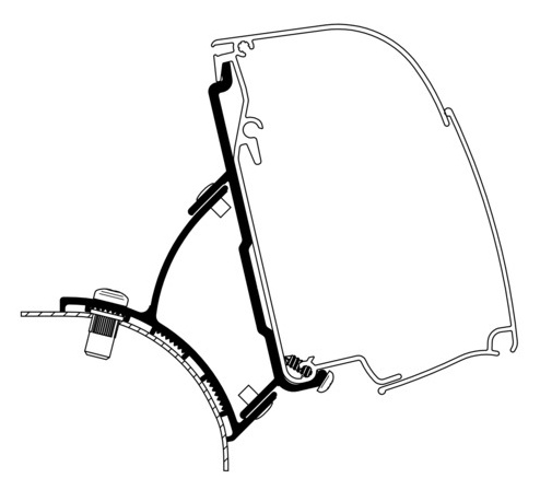 Markisenadapter für Thule 4200 - VW T5/T6 Minivan Fixed