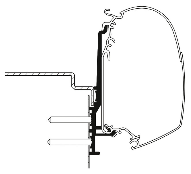 Knaus Tourer CUV Markisen-Adapter für Thule 5200 - 3 m