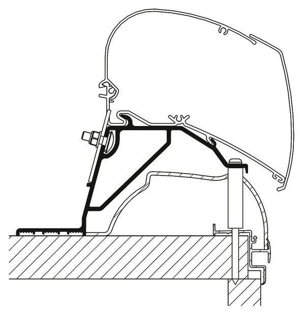 Markisen-Adapter Hobby Caravan 2024 für Dachmarkisen 9200, 6200, 6300