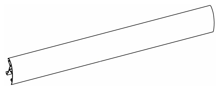 Thule-Omnistor Frontblende 6502 / 6802 / 6900, weiß, Länge 5 m