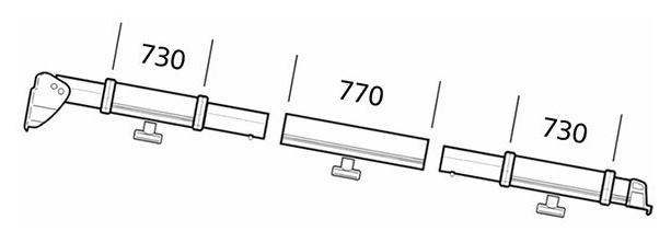 Thule-Omnistor Klemmprofil für Residence / Panorama, rechts