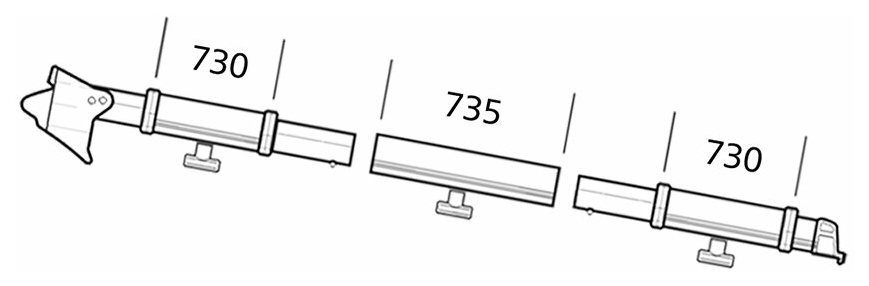 Thule-Omnistor Residence / Panorama 6002 Klemmprofil, rechts