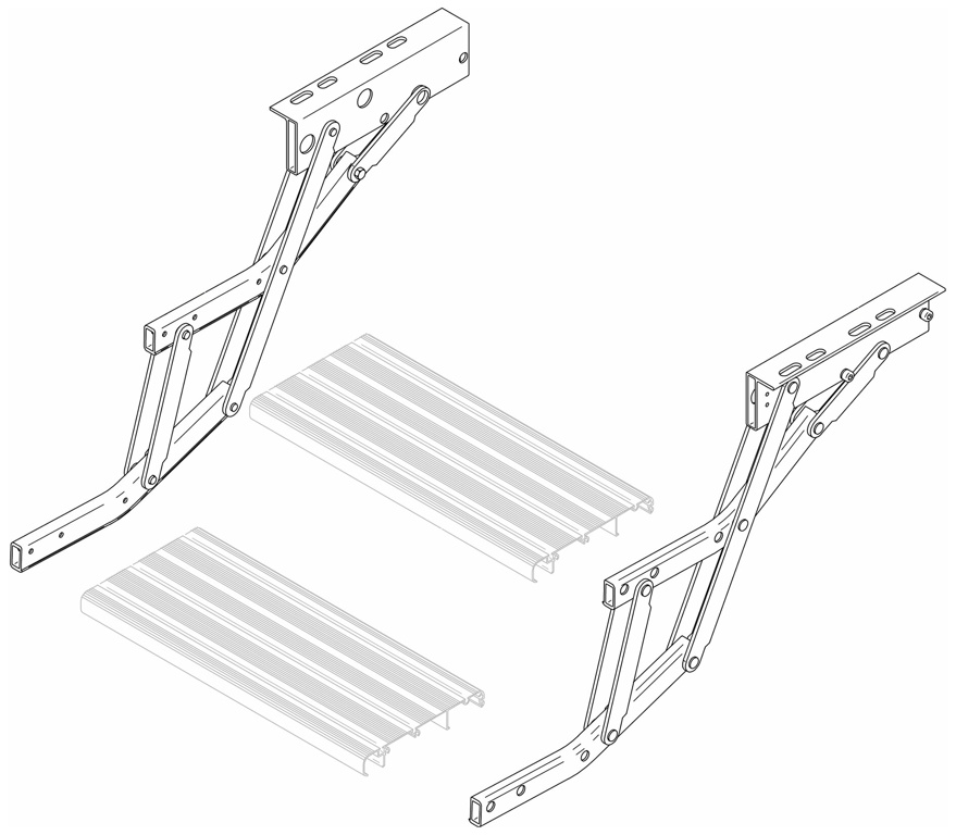 Thule-Omnistor Schere Thule Double Step 12V Alu, links